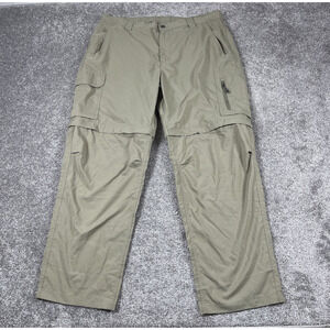 Columbia Cargo Pants Mens 38 x 30 Convertible Shorts Nylon Ripstop Khaki Tan